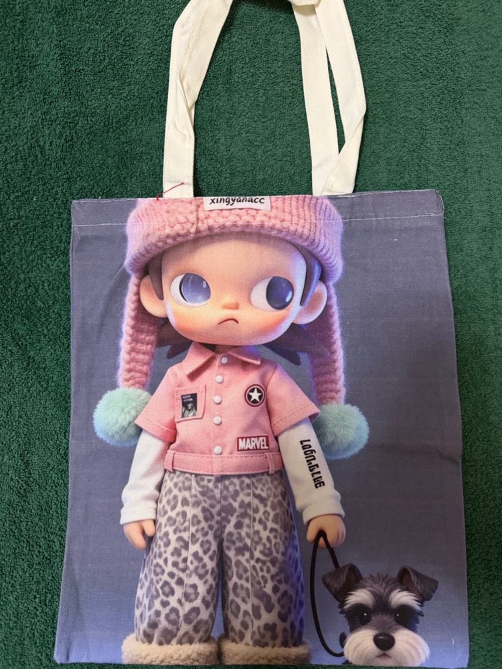 Pink Character Tote Bag